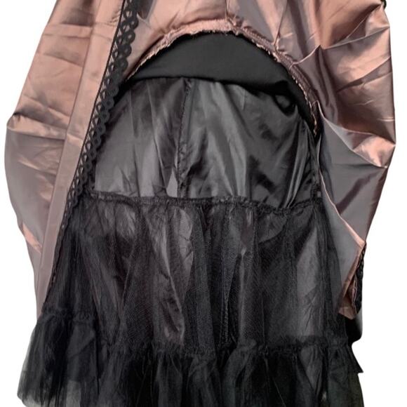 Jessica McClintock Gunne Sax strapless cocktail mini dress tulle satin lace 7 2 - Picture 4 of 12